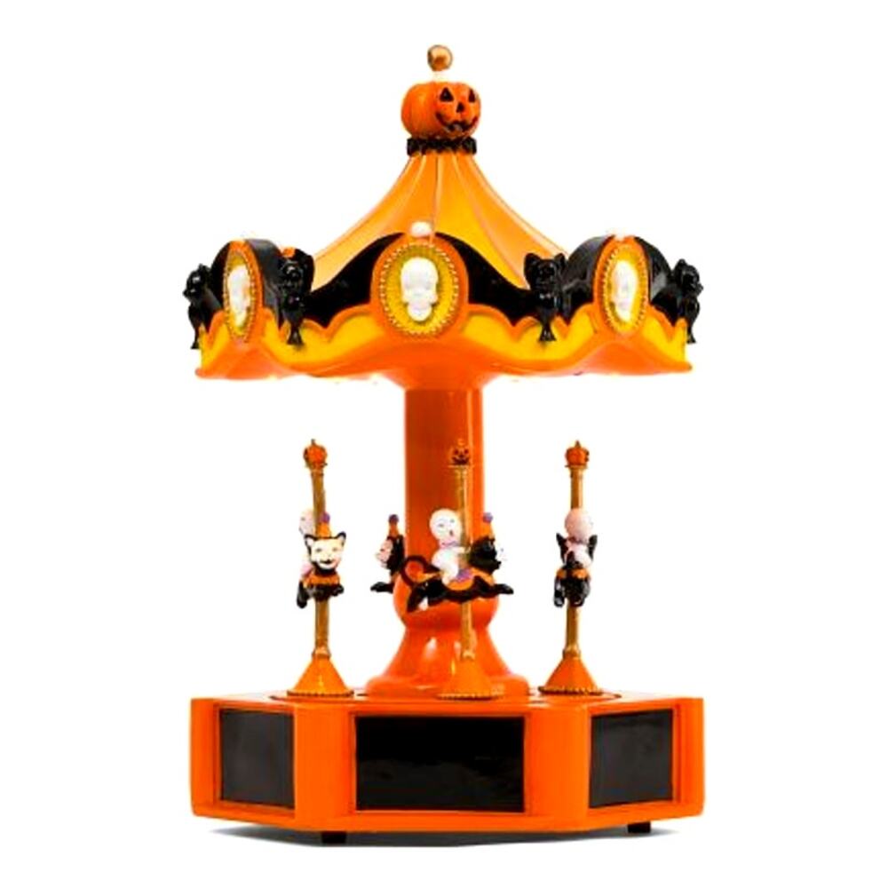 Martha Stewart Halloween Merry Go Round w/ Motion Lights & Music 16in NEW